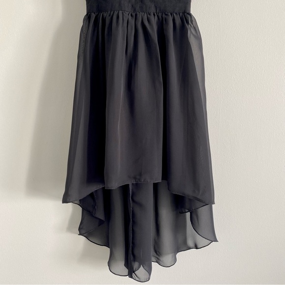 Trixxi High Low Whimsical Corset Black Dress - Picture 2 of 6
